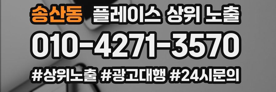 송산동 플레이스 상위 노출