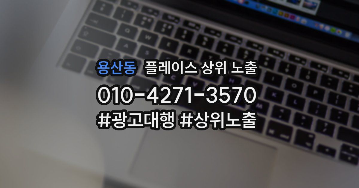 용산동 플레이스 상위 노출