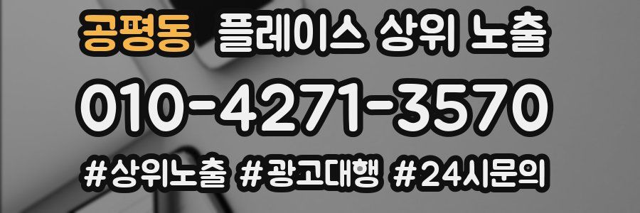 공평동 플레이스 상위 노출