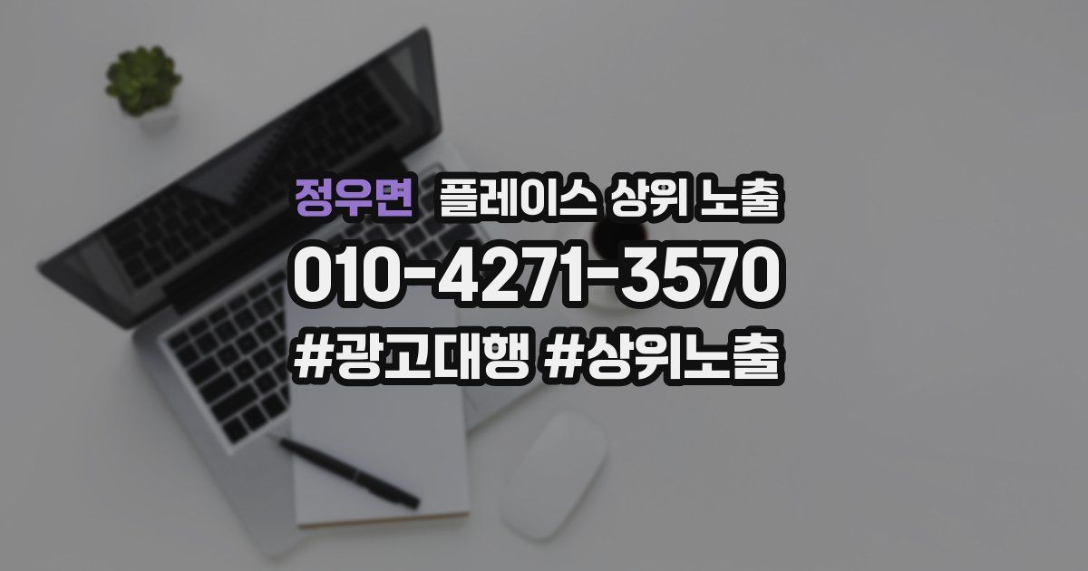 정우면 플레이스 상위 노출
