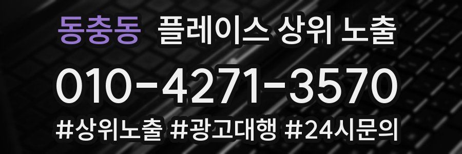동충동 플레이스 상위 노출
