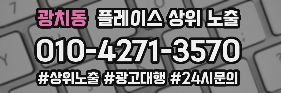 광치동 플레이스 상위 노출