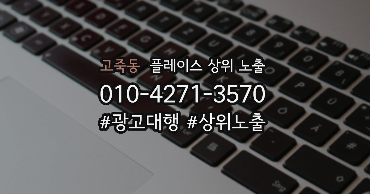고죽동 플레이스 상위 노출