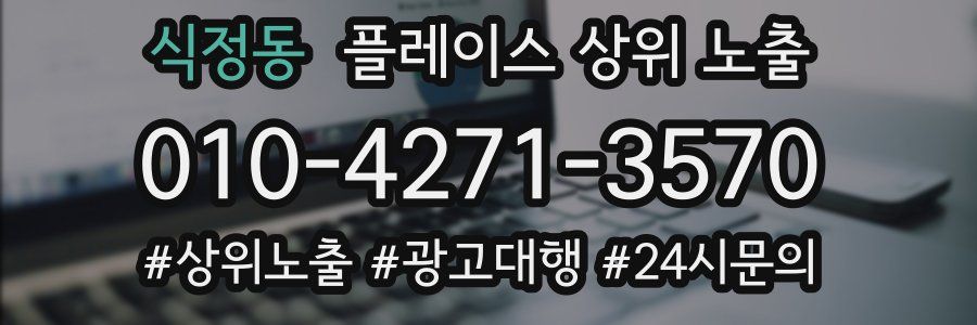 식정동 플레이스 상위 노출