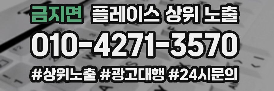 금지면 플레이스 상위 노출