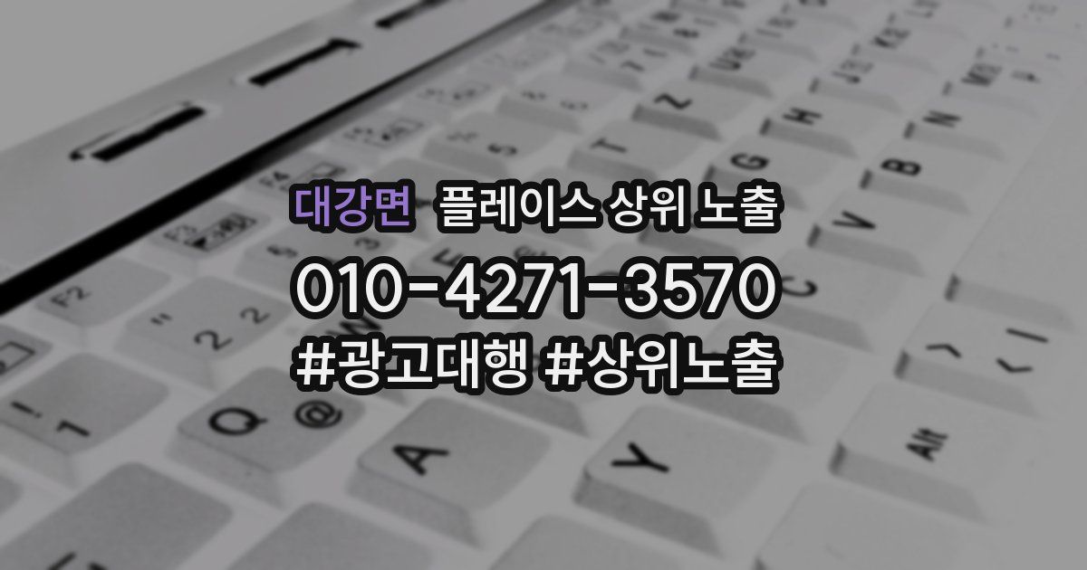 대강면 플레이스 상위 노출