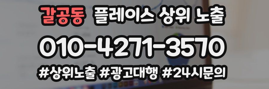 갈공동 플레이스 상위 노출