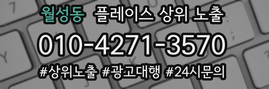 월성동 플레이스 상위 노출