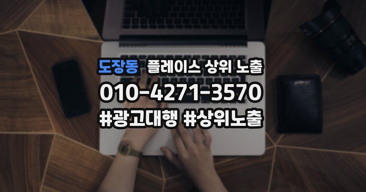 도장동 플레이스 상위 노출