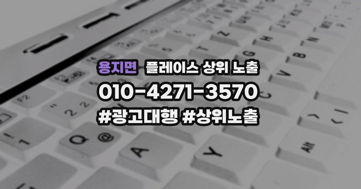 용지면 플레이스 상위 노출