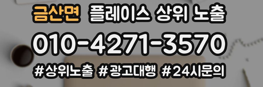 금산면 플레이스 상위 노출