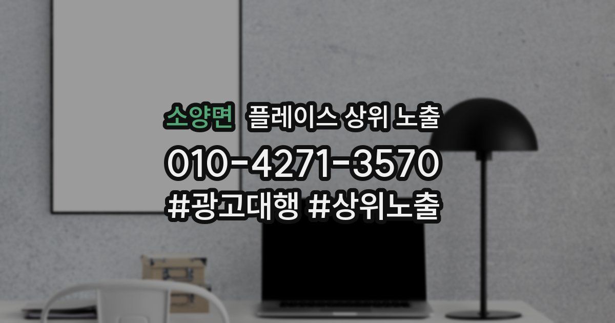 소양면 플레이스 상위 노출