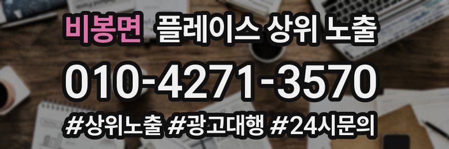 비봉면 플레이스 상위 노출