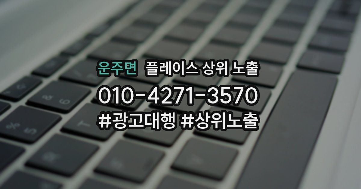 운주면 플레이스 상위 노출