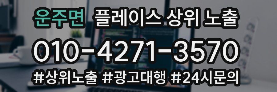 운주면 플레이스 상위 노출