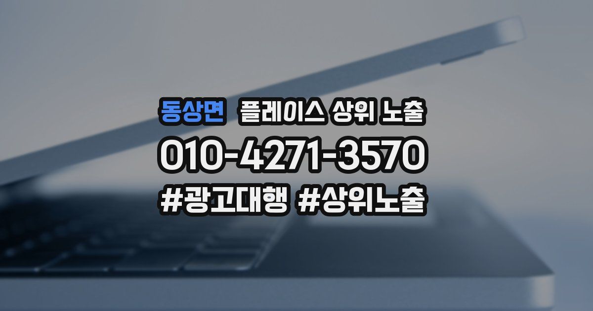 동상면 플레이스 상위 노출