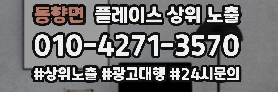 동향면 플레이스 상위 노출