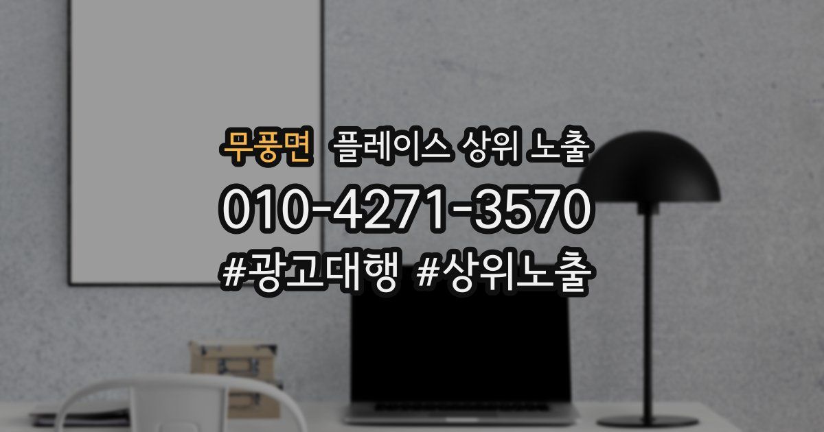 무풍면 플레이스 상위 노출