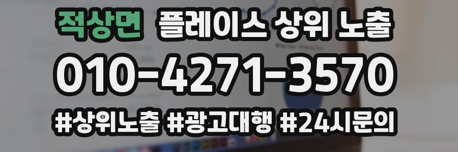 적상면 플레이스 상위 노출