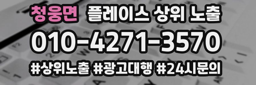 청웅면 플레이스 상위 노출