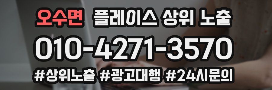 오수면 플레이스 상위 노출