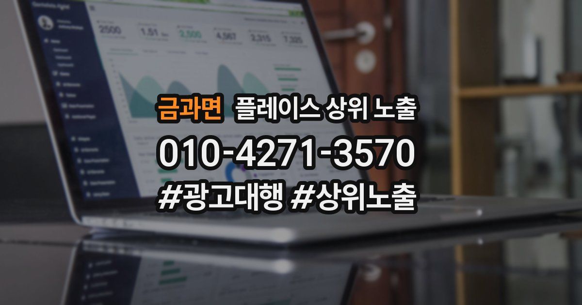 금과면 플레이스 상위 노출