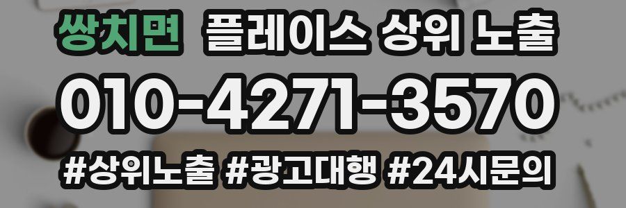 쌍치면 플레이스 상위 노출