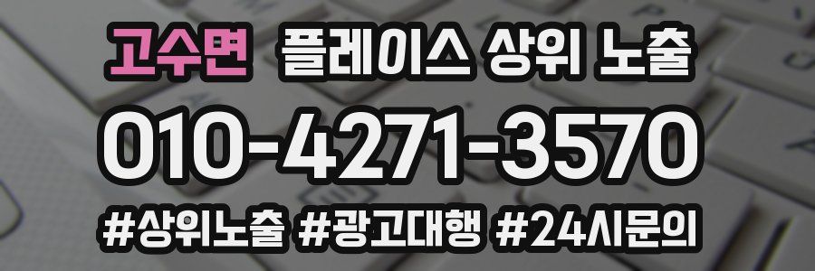 고수면 플레이스 상위 노출