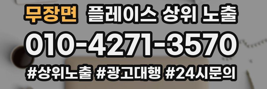 무장면 플레이스 상위 노출