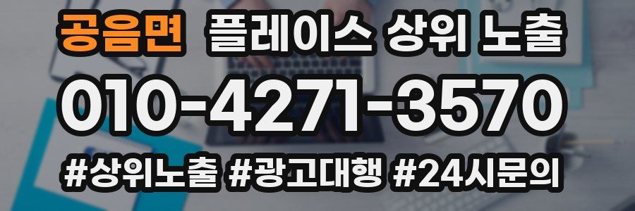 공음면 플레이스 상위 노출