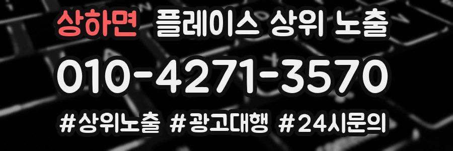 상하면 플레이스 상위 노출