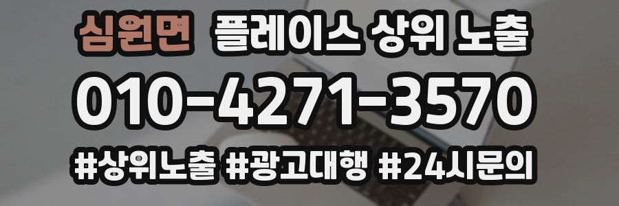 심원면 플레이스 상위 노출