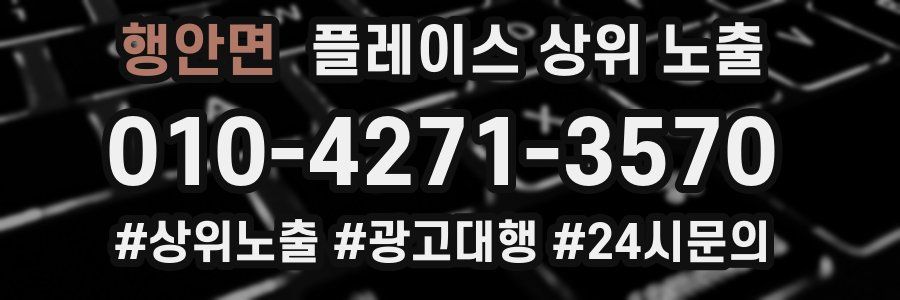 행안면 플레이스 상위 노출