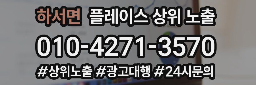 하서면 플레이스 상위 노출