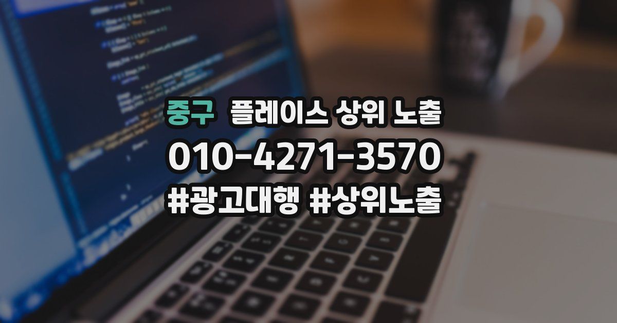 중구 플레이스 상위 노출