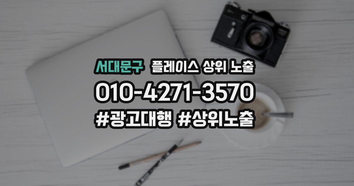 서대문구 플레이스 상위 노출