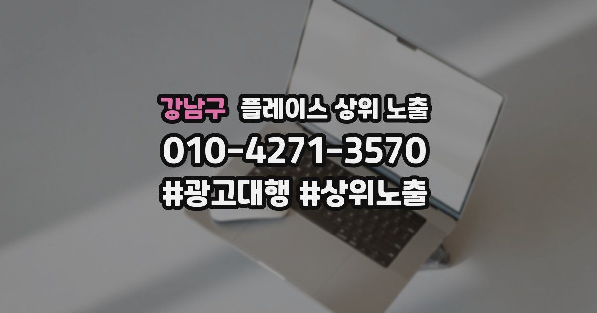 강남구 플레이스 상위 노출