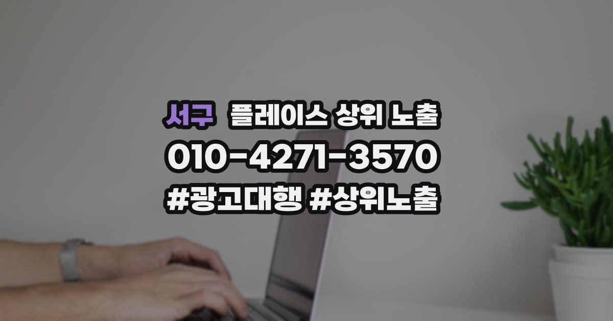 서구 플레이스 상위 노출