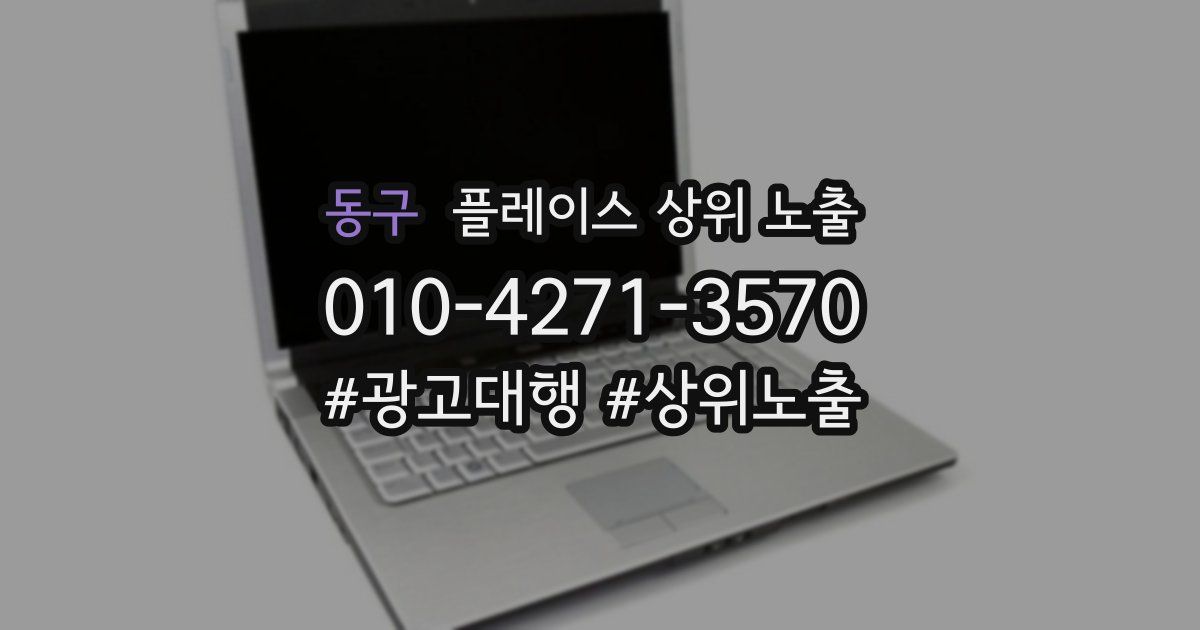 동구 플레이스 상위 노출