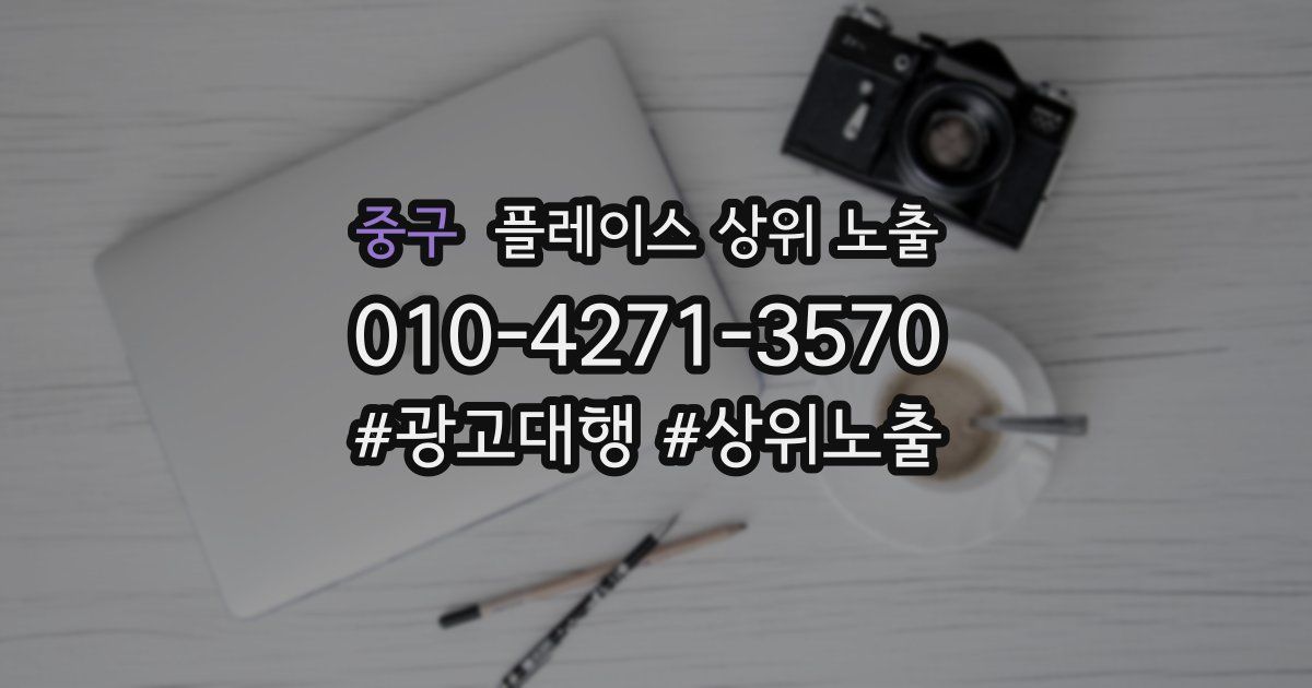 중구 플레이스 상위 노출