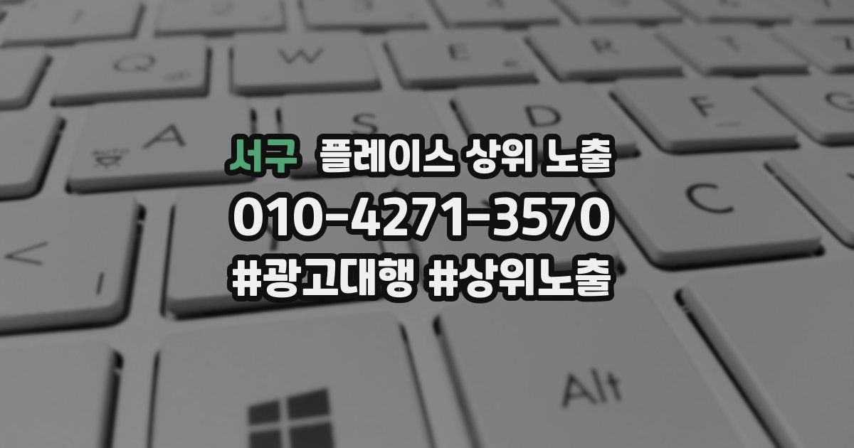 서구 플레이스 상위 노출