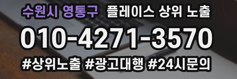 수원시 영통구 플레이스 상위 노출