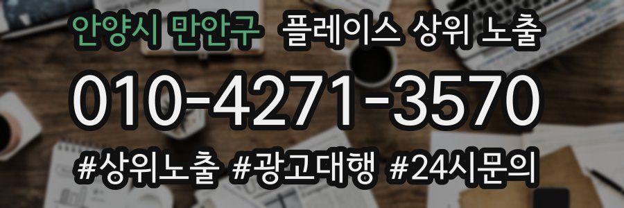 안양시 만안구 플레이스 상위 노출