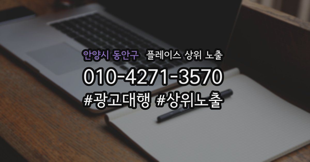 안양시 동안구 플레이스 상위 노출