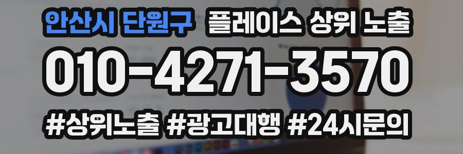 안산시 단원구 플레이스 상위 노출