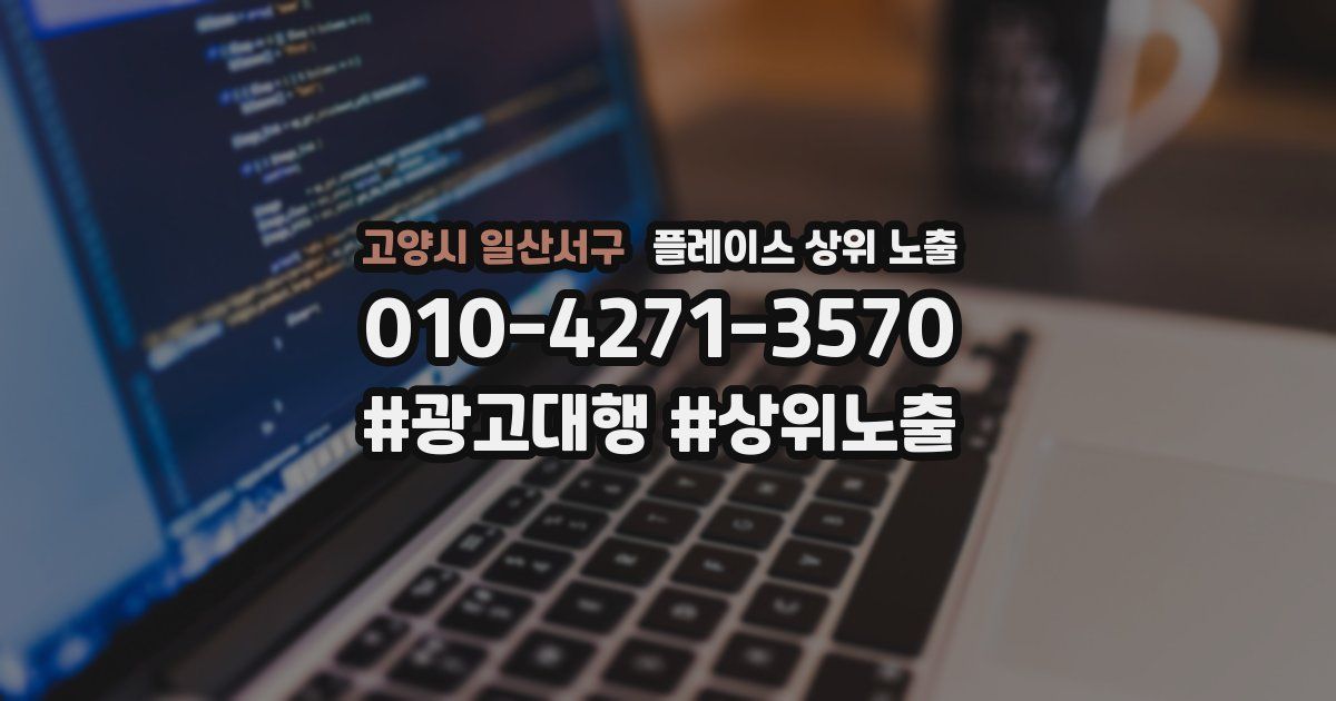 고양시 일산서구 플레이스 상위 노출