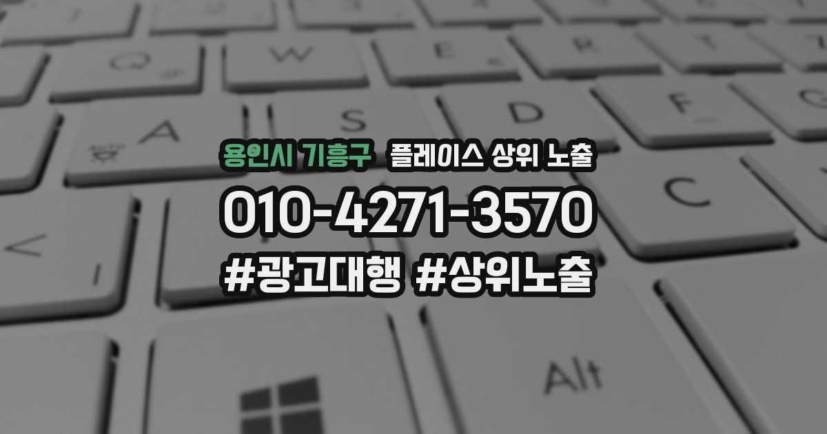용인시 기흥구 플레이스 상위 노출