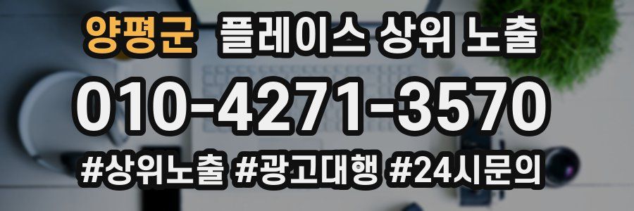 양평군 플레이스 상위 노출