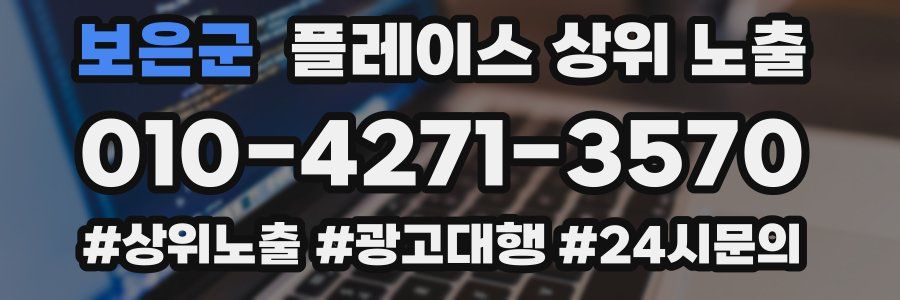 보은군 플레이스 상위 노출