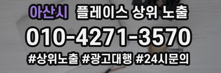 아산시 플레이스 상위 노출